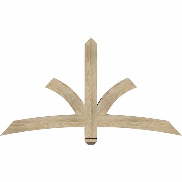 Ekena Millwork Davenport Rough Sawn Timber Gable Bracket, Douglas Fir, 60"W x 32"H x 4"D x 4"F, 13/12 Pitch GBW060X32X0404DAV00RDF - main